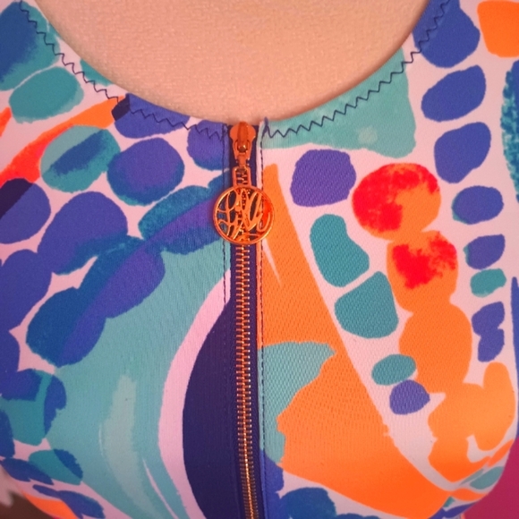 Lilly Pulitzer Ladies "Sally" Scuba Knit Fit & Flare Dress (Size Small) - Picture 10 of 11